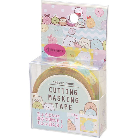 Cute Kawaii San-X Sumikko Gurashi 4 designs Washi / Masking Deco Tape - B - for Scrapbooking Journal Planner Craft
