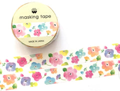 Cute Kawaii Mind Wave Flower Washi / Masking Deco Tape - for Scrapbooking Journal Planner Craft