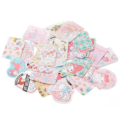 Collectible ૮ ・ﻌ・ა - Cute Kawaii Sanrio My Melody rabbit Flake Stickers in Mini Plastic Container 2018 - Collectible