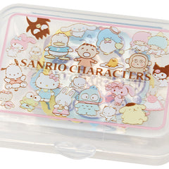 Collectible ૮ ・ﻌ・ა - Cute Kawaii Sanrio Characters Mix Flake Stickers in Mini Plastic Container 2018 - Collectible