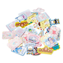 Collectible ૮ ・ﻌ・ა - Cute Kawaii Sanrio Characters Mix Flake Stickers in Mini Plastic Container 2018 - Collectible
